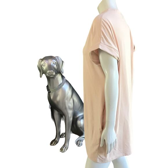 SHEIN Cream Short Sleeve Cuffed Soft Dress Women's Size Medium - Picture 2 of 6